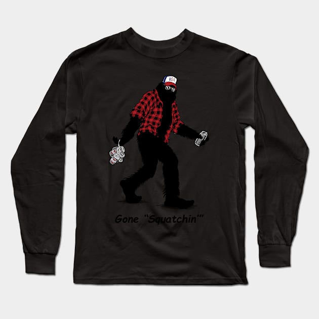 Gone "Squatchin'" Long Sleeve T-Shirt by Slightly Odd Fitchburg